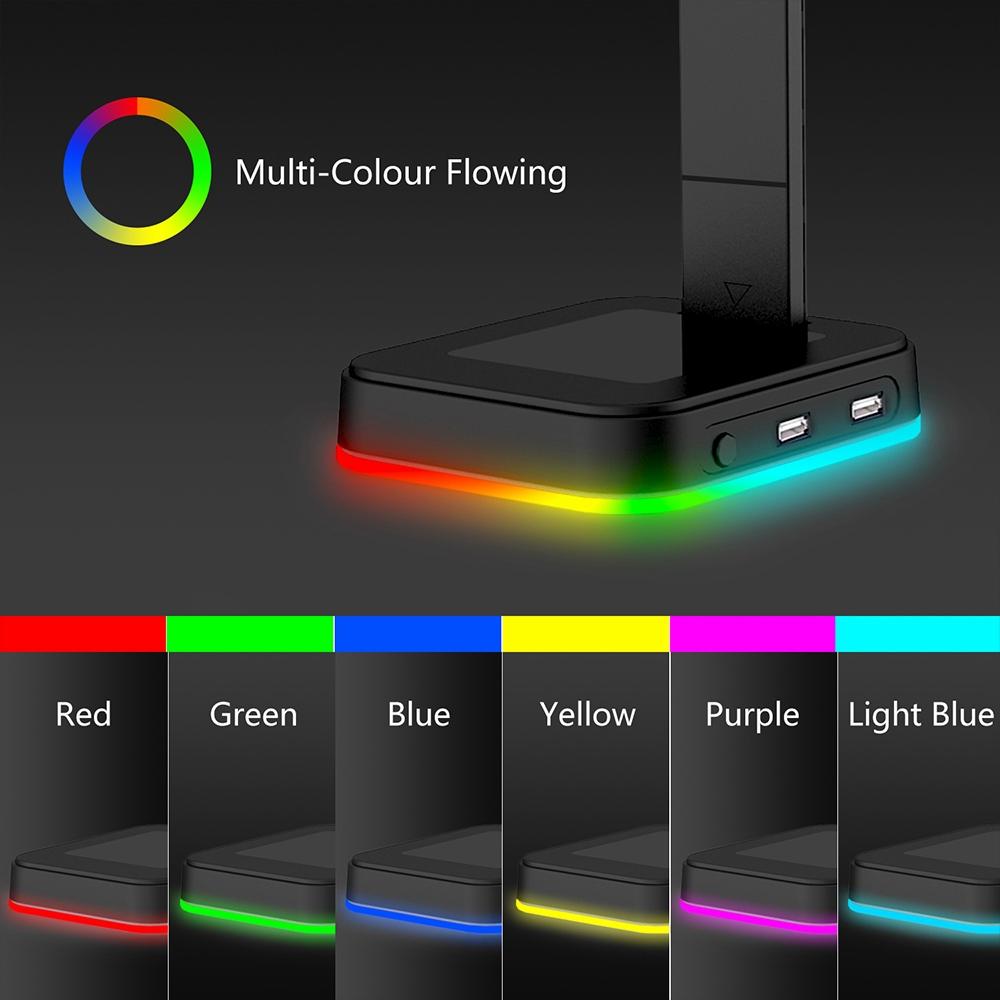 NNEIDS RGB-Headset-Ständer mit Dual-USB