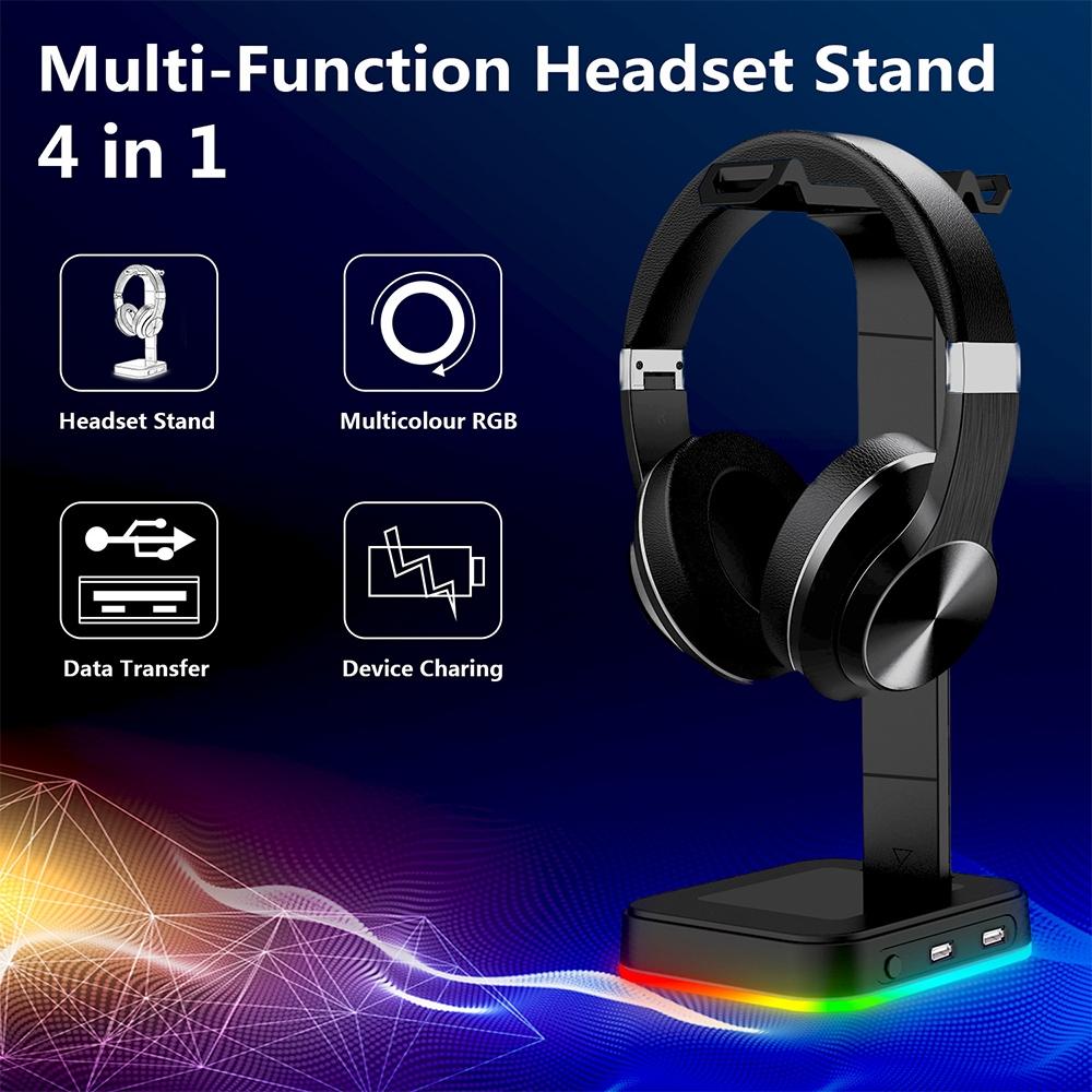 NNEIDS RGB-Headset-Ständer mit Dual-USB