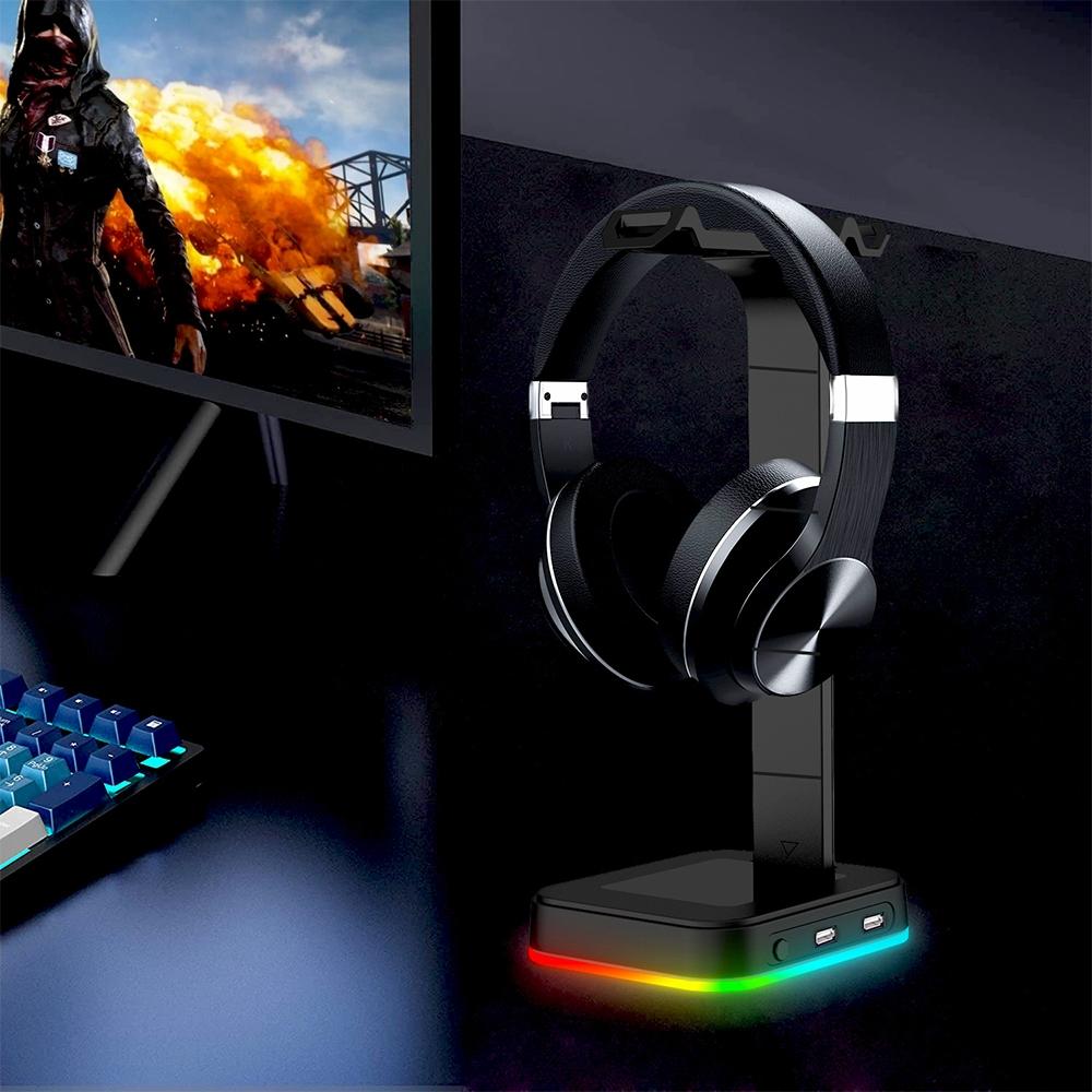 NNEIDS RGB-Headset-Ständer mit Dual-USB
