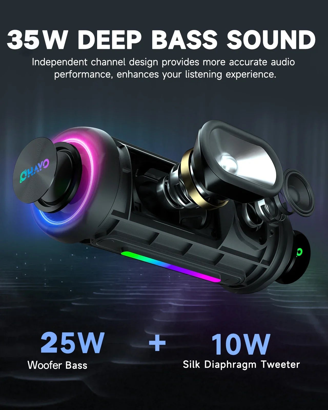 Bluetooth-Lautsprecher mit RGB-Beleuchtung