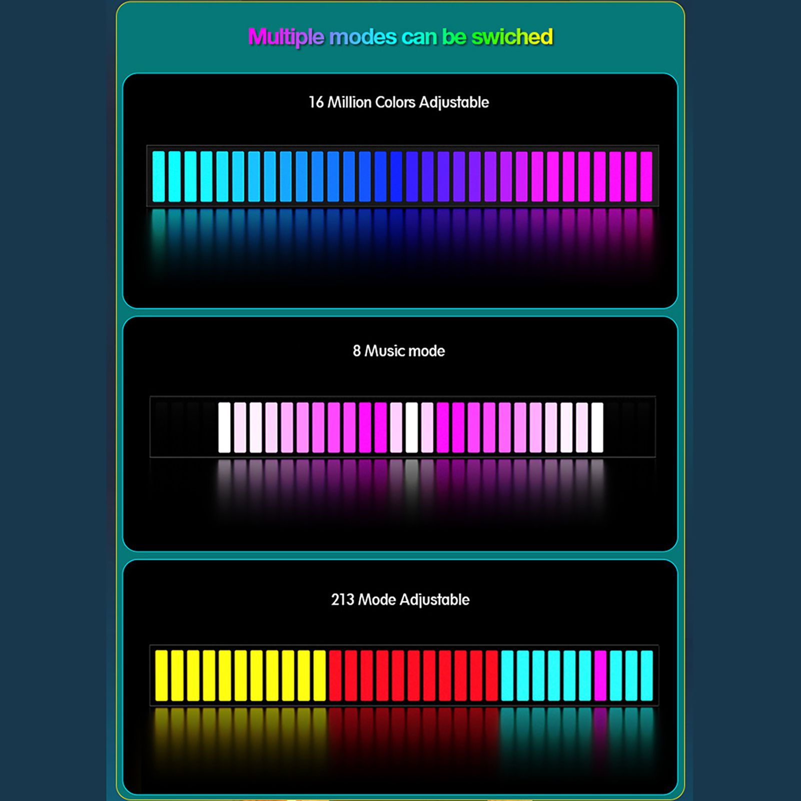 RGB-LED-Lichtleiste mit App- & Musiksteuerung