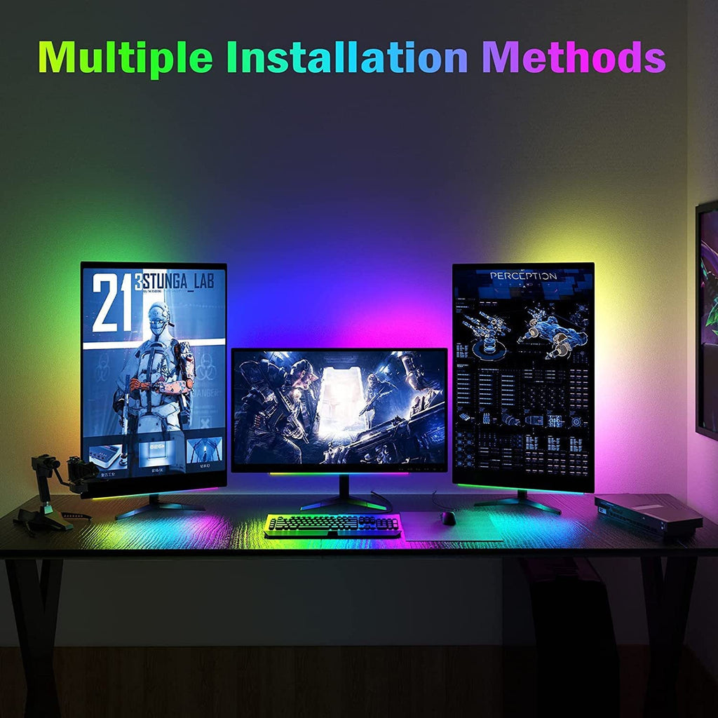 NNEDSZ RGB-LED-Gaming-Lichtleisten (2er-Set)