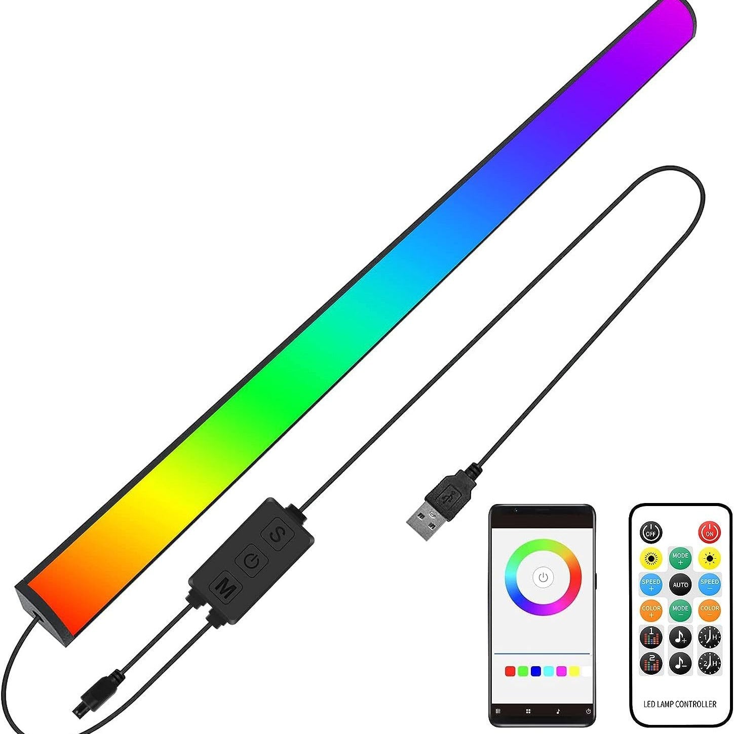 NNEDSZ RGB-LED-Gaming-Lichtleisten (2er-Set)