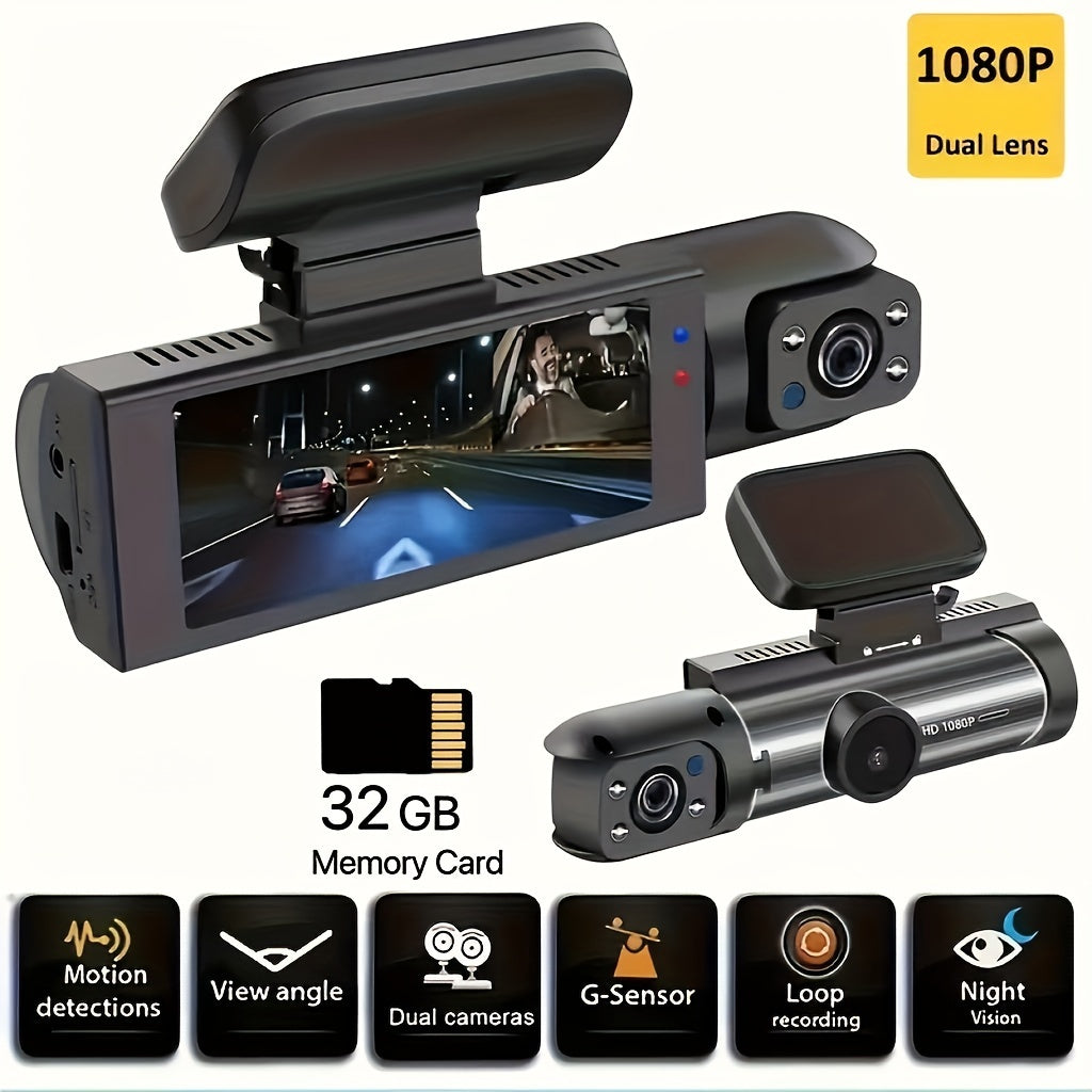 1080p Dual-Lens Dashcam mit Nachtsicht