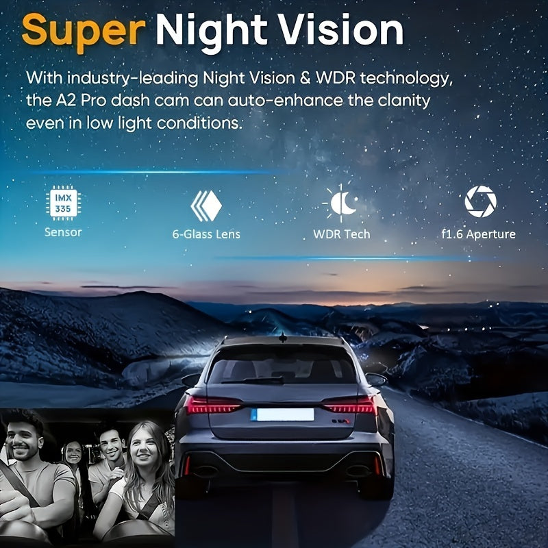 1080p Dual-Lens Dashcam mit Nachtsicht