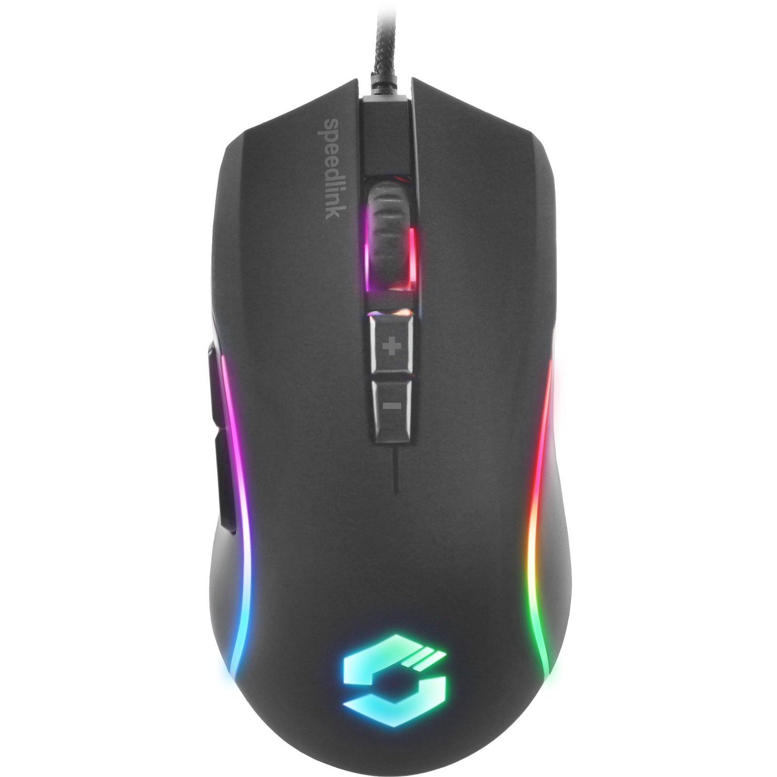 Speedlink ZAVOS RGB-Gaming-Maus, gummiert-schwarz